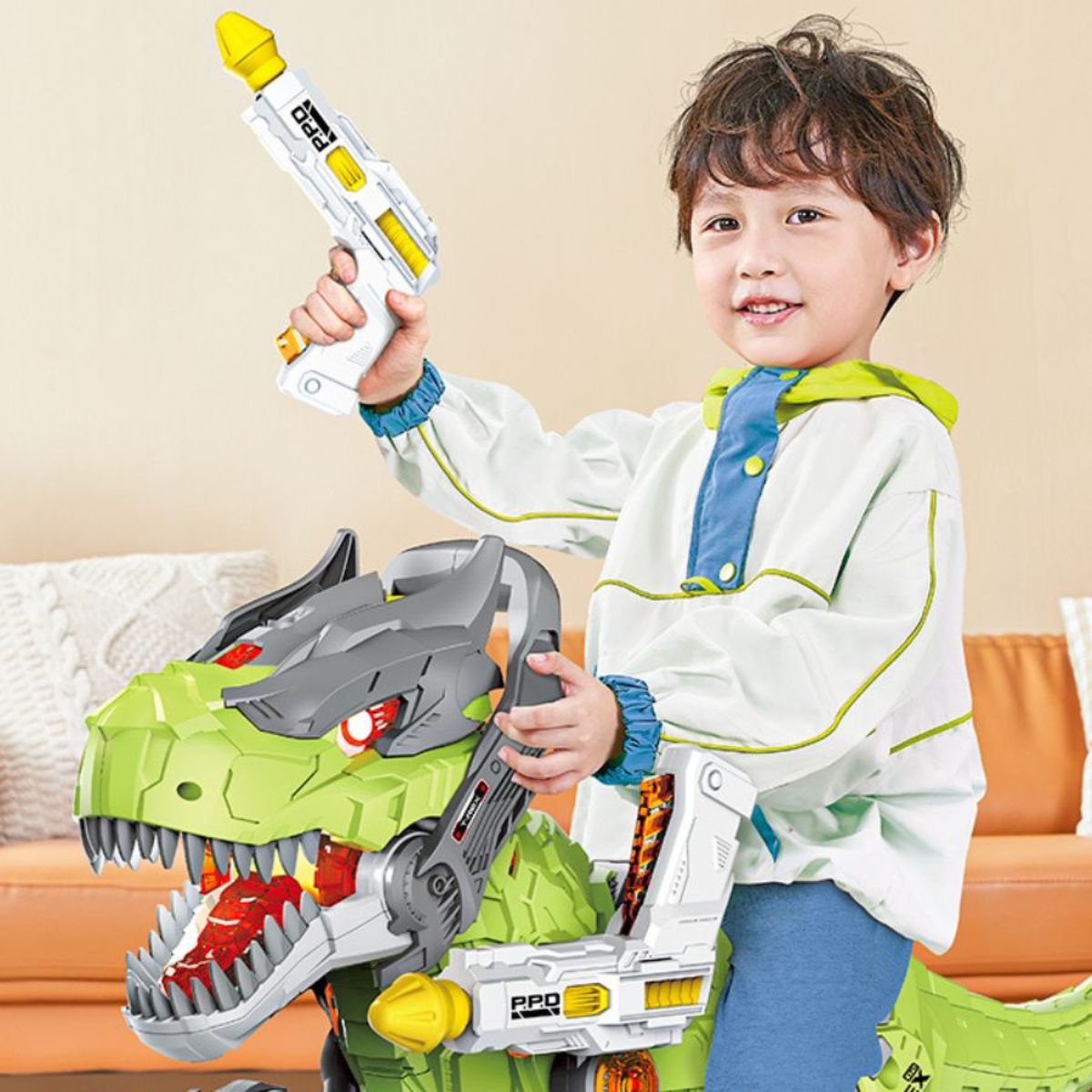 Xe Chòi Chân Khủng Long T-Rex Xanh RIDE ON K07