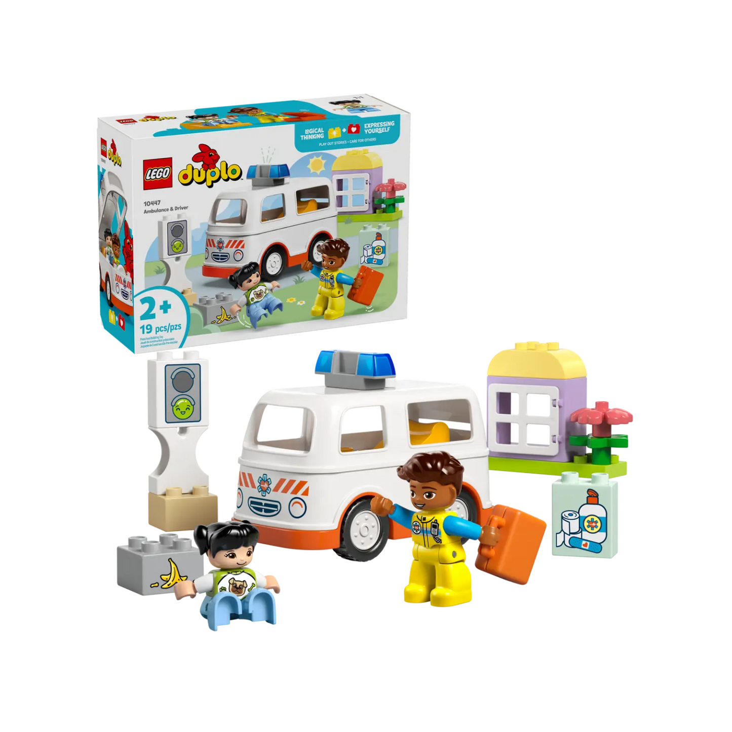 Đồ Chơi Lắp Ráp Xe Cứu Thương & Tài Xế LEGO DUPLO 10447
