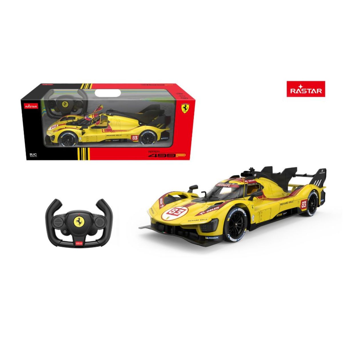Đồ Chơi Xe Điều Khiển 1:14 Ferrari 499P Mở Được Cửa Vàng RASTAR R10110-YEL