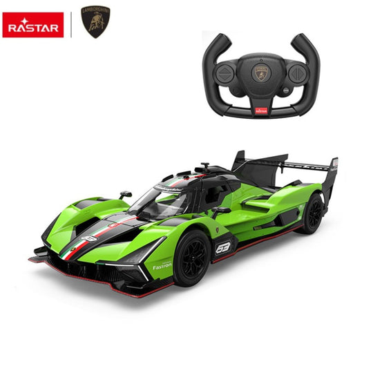 Đồ Chơi Xe Điều Khiển 1:14 Lamborghini SC63 LMDH Mở Được Cửa Xanh Lá RASTAR R10150