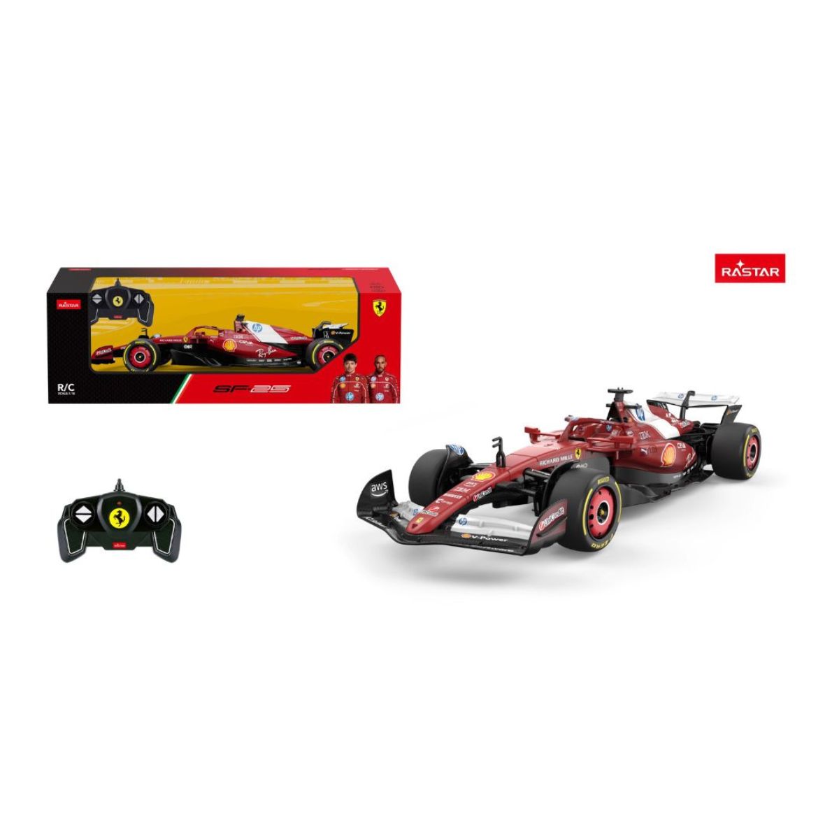 Đồ Chơi Xe Điều Khiển 1:18 Ferrari SF-25 Đỏ RASTAR R10450