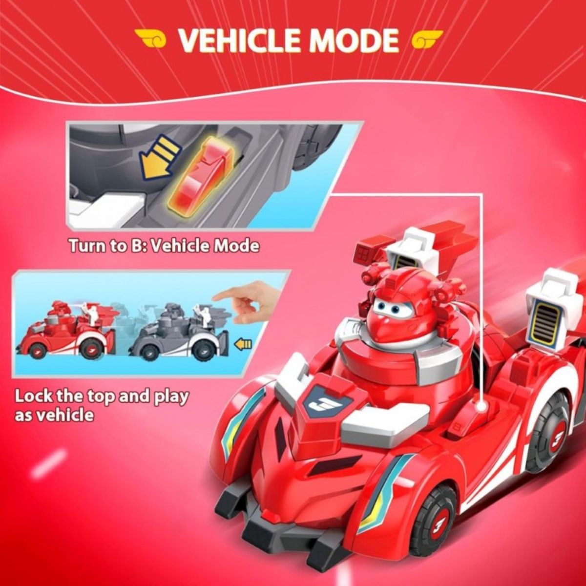 Đồ Chơi Xe Đua Bệ Phóng Con Quay - Jett Tia Chớp SUPERWINGS EU770310