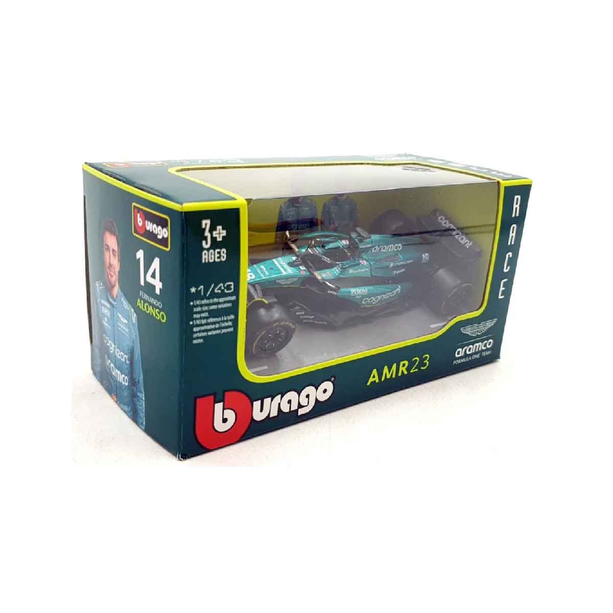 Đồ Chơi Xe Đua F1 1:43 Aston Martin Aramco Cog Team AMR23 (2023) MAISTO 18-38090