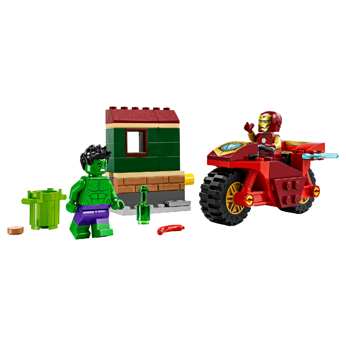 Đồ Chơi Lắp Ráp Xe Máy Của Iron Man Và Người Khổng Lồ LEGO SUPERHEROES