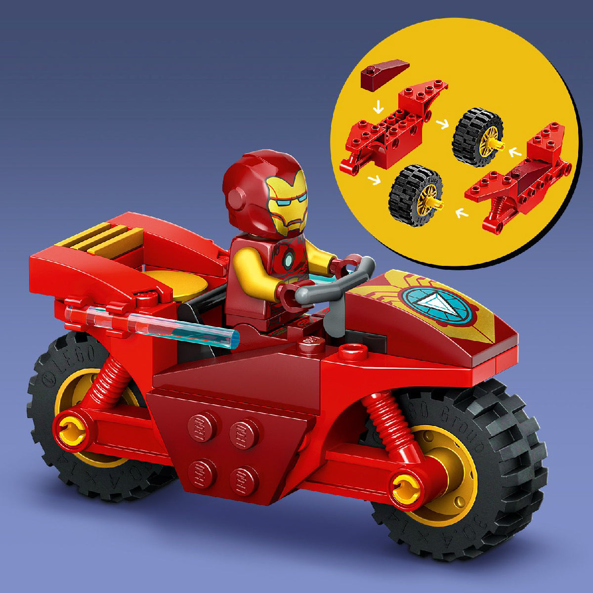 Đồ Chơi Lắp Ráp Xe Máy Của Iron Man Và Người Khổng Lồ LEGO SUPERHEROES 76287 (68 chi tiết)
