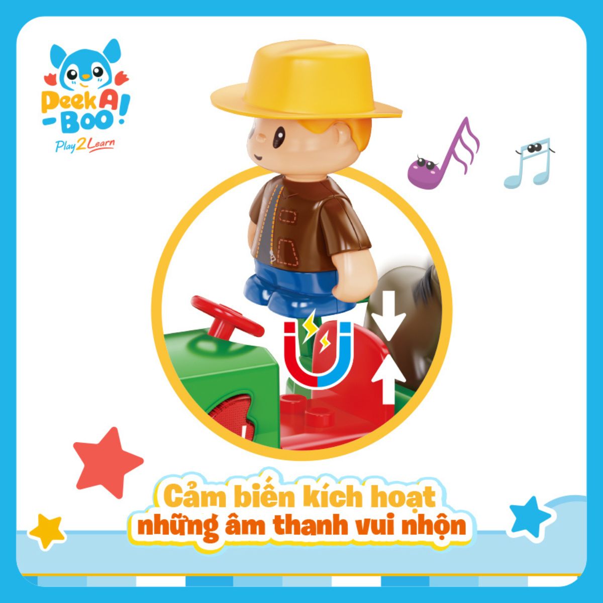 Đồ Chơi Xe Nông Trại Vui Nhộn PEEK A BOO PAB070
