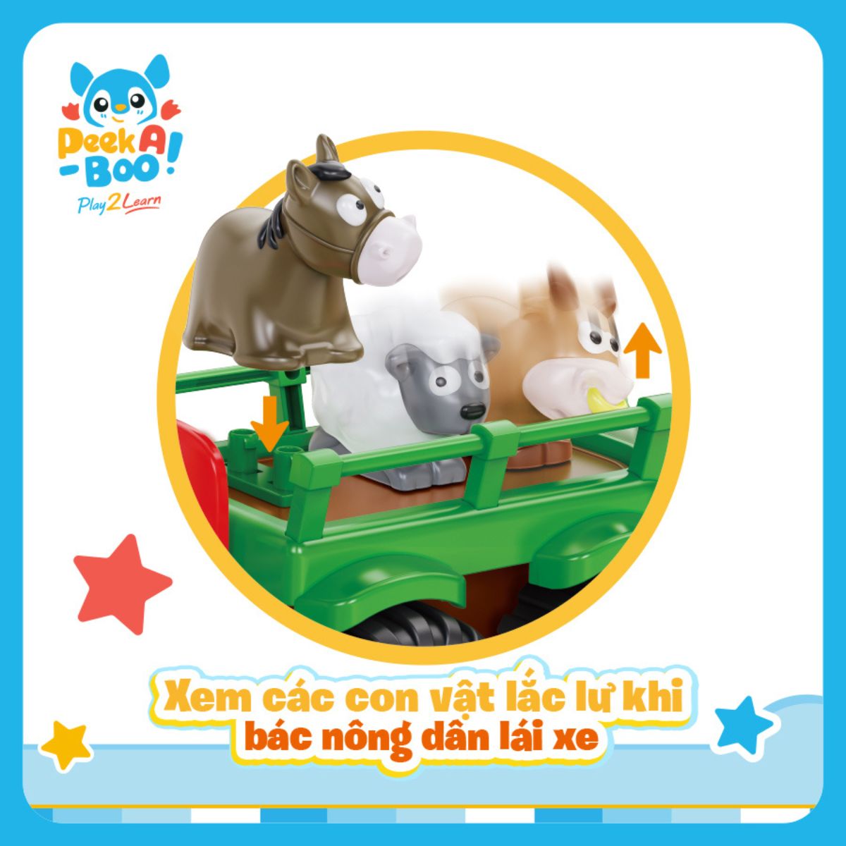 Đồ Chơi Xe Nông Trại Vui Nhộn PEEK A BOO PAB070