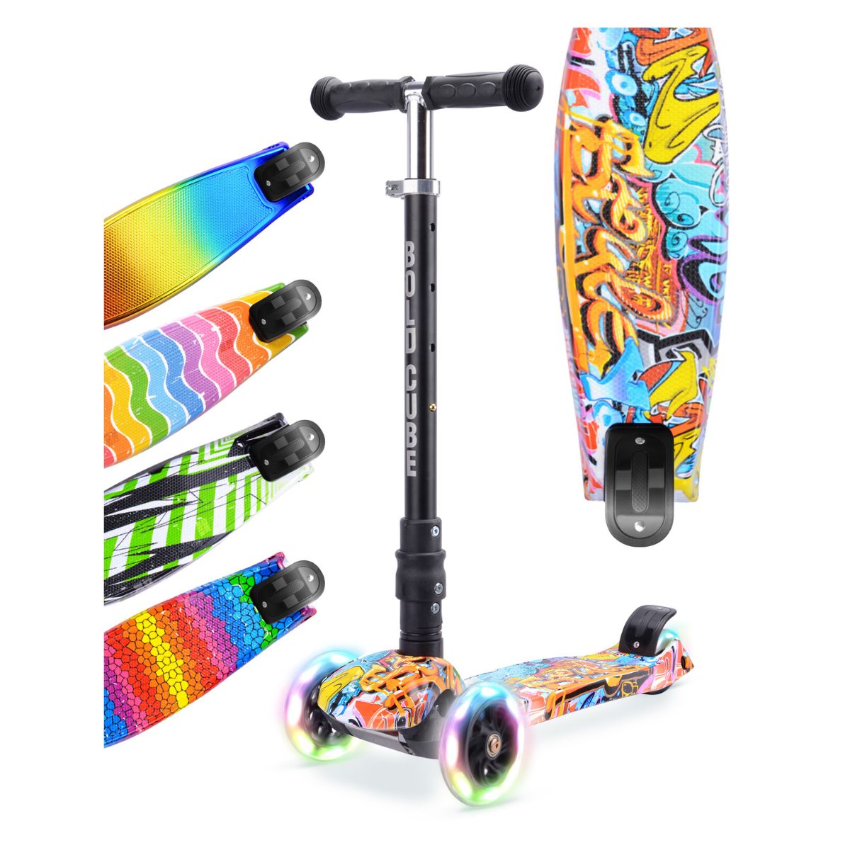 Xe Scooter 3 Bánh Boldcube Lớn Họa Tiết Đường Phố SCOOTER SKY026