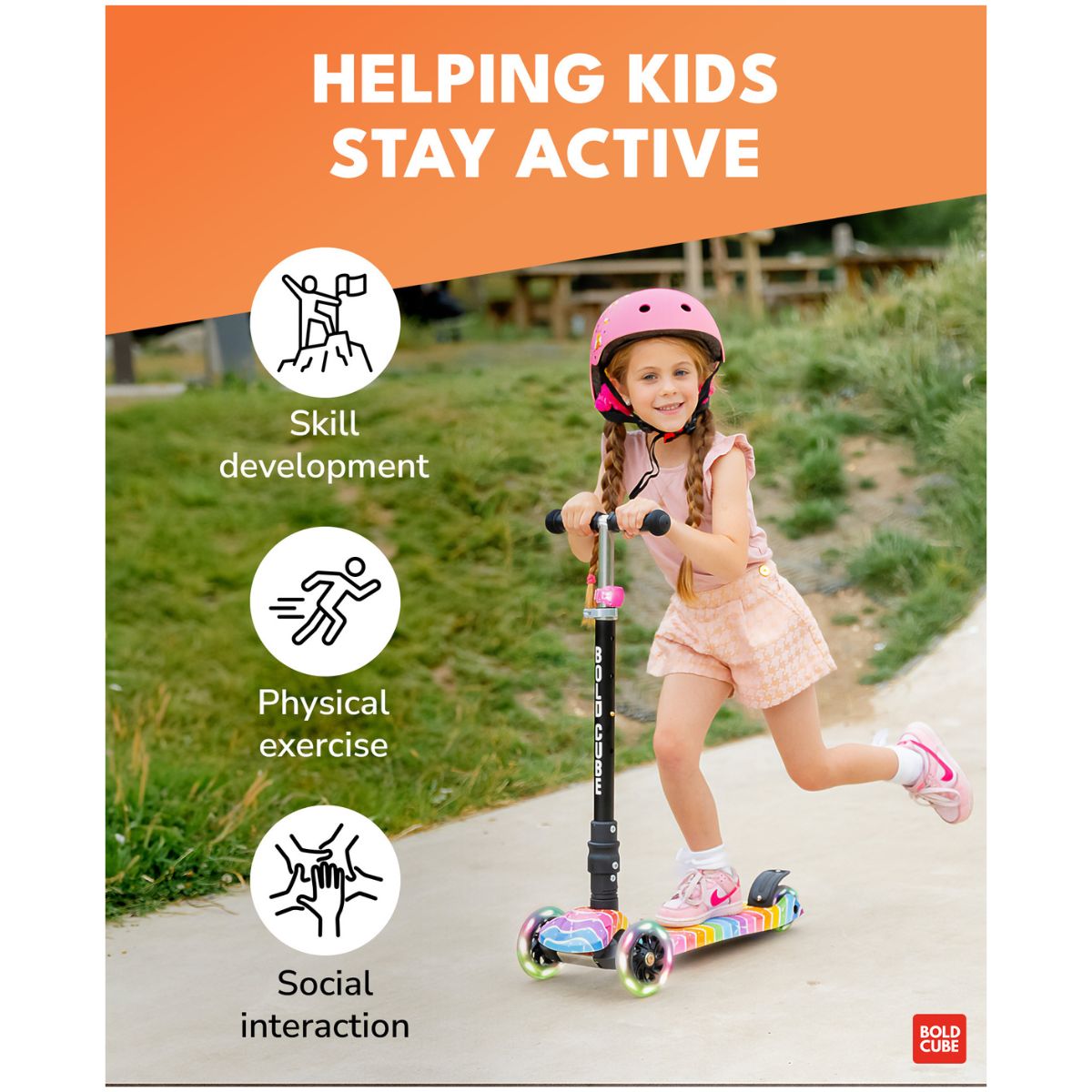 Xe Scooter 3 Bánh Boldcube Lớn Họa Tiết Ngân Hà SCOOTER SKY024