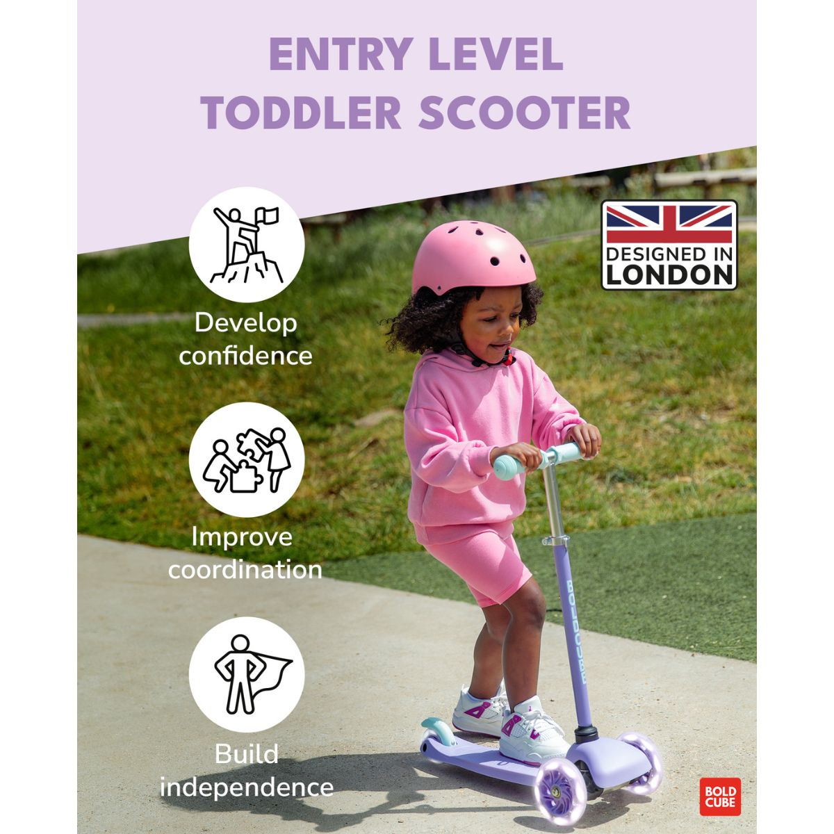 Xe Scooter 3 Bánh Boldcube Teeny Màu Tím SCOOTER SKY006