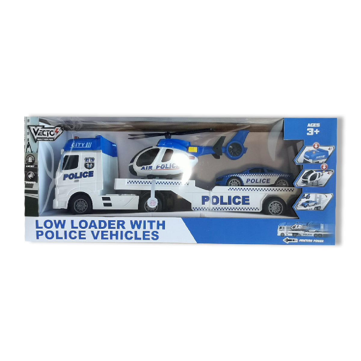 Xe Tải Vận Chuyển Phương Tiện Cảnh Sát Có Đèn Và Âm Thanh Vecto Vt66f