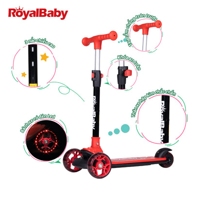  Xe Scooter 3 bánh Royal Baby 089R– Đỏ