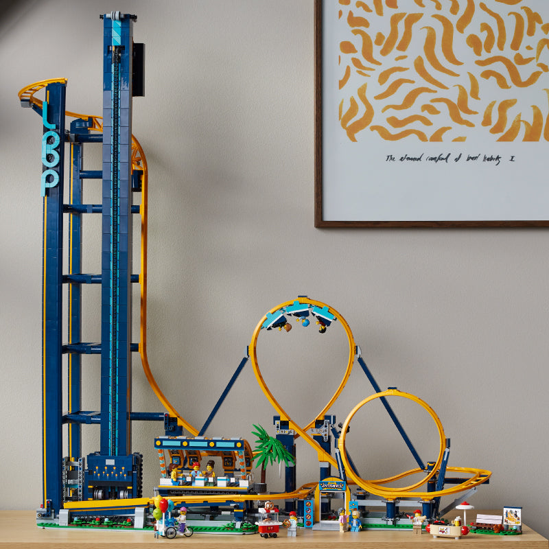 LEGO ADULTS 10303 2-Loop Roller Coaster Assembly Toy