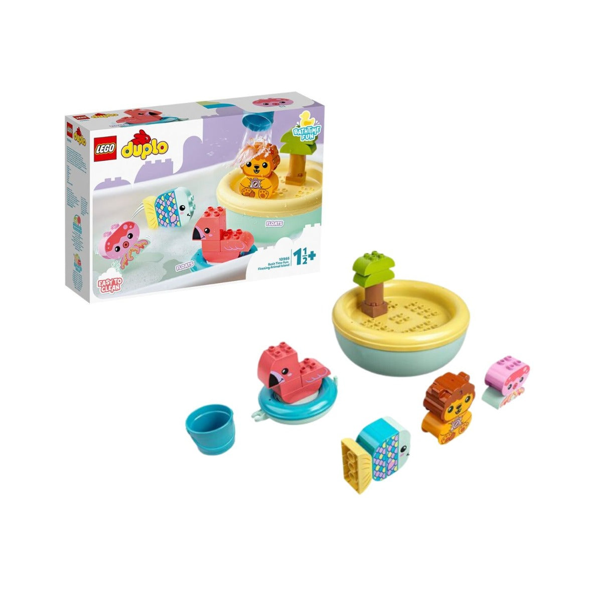 Đồ Chơi Lắp Ráp Nhà Tắm Vui Nhộn: Hòn Đảo Động Vật Lego Duplo 10966