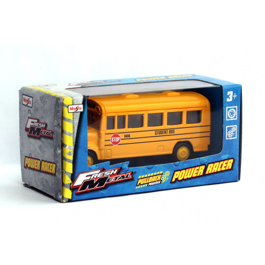 Car model overtaking MAISTO MT21001 school bus