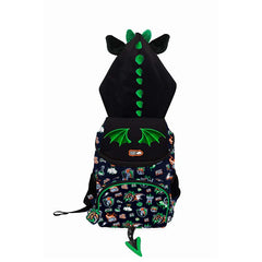 Dragon Gaming Hoodie Backpack Black CLEVERHIPPO BG3107