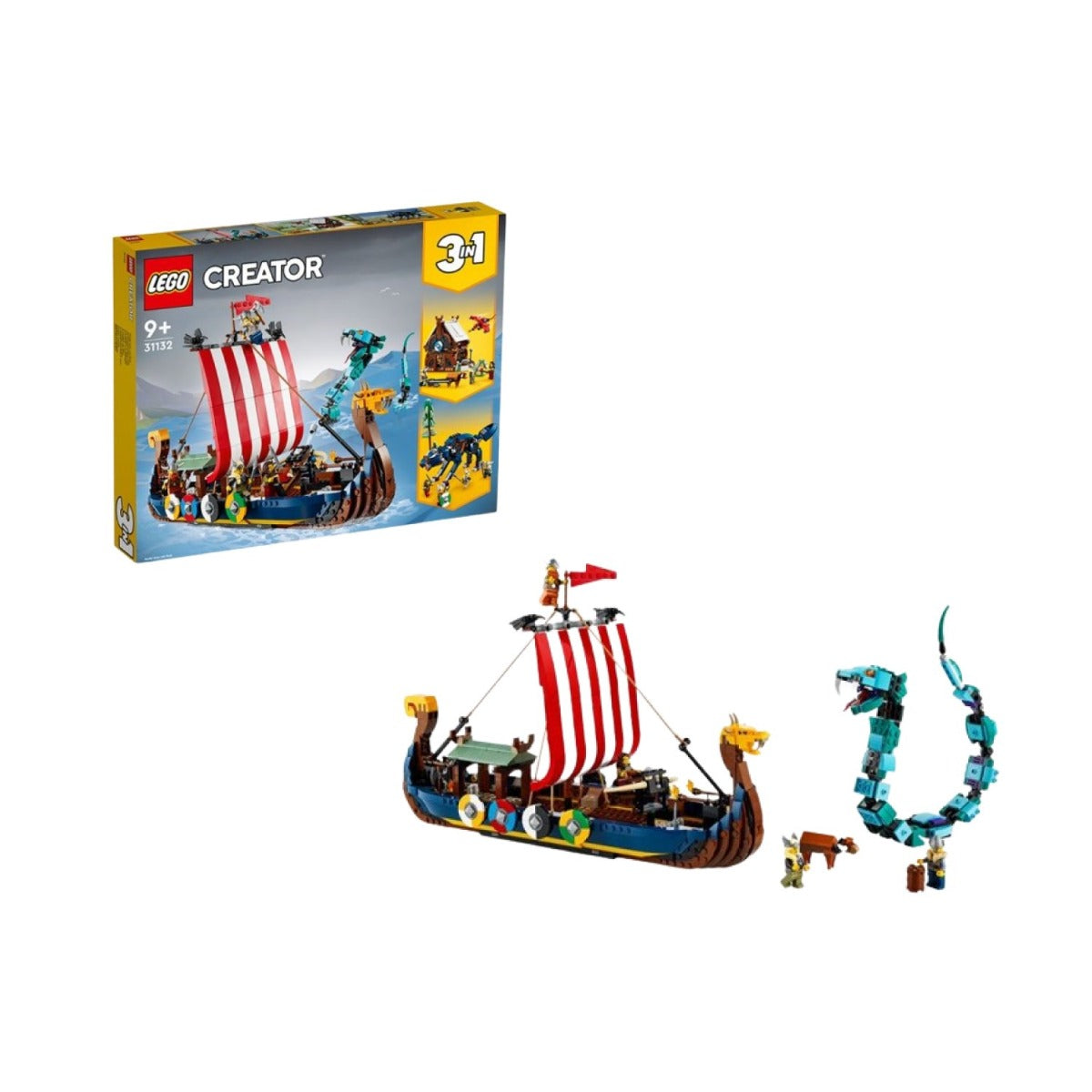 Đồ Chơi Lắp Ráp Tàu Của Người Viking Và Rắn Khổng Lồ Lego Creator 31132