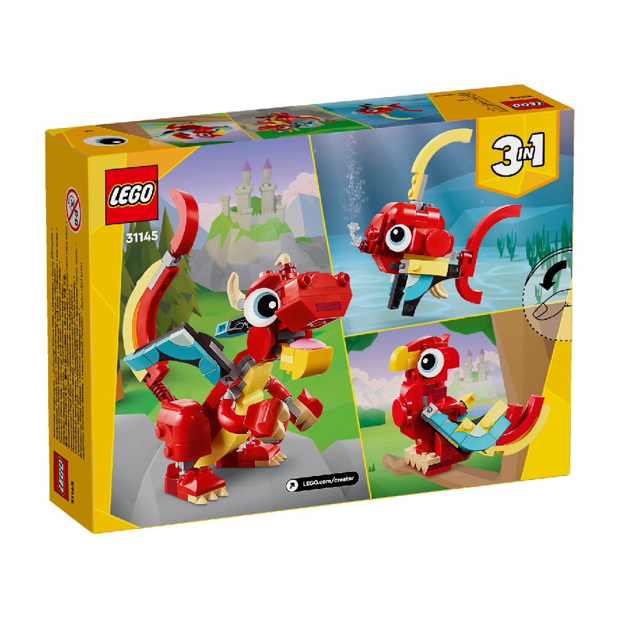Đồ chơi lắp ráp Rồng đỏ may mắn LEGO CREATOR 31145