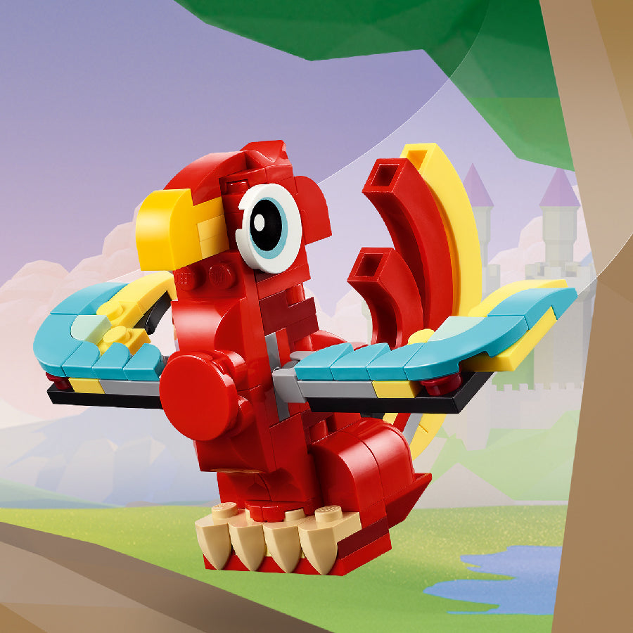Đồ chơi lắp ráp Rồng đỏ may mắn LEGO CREATOR 31145