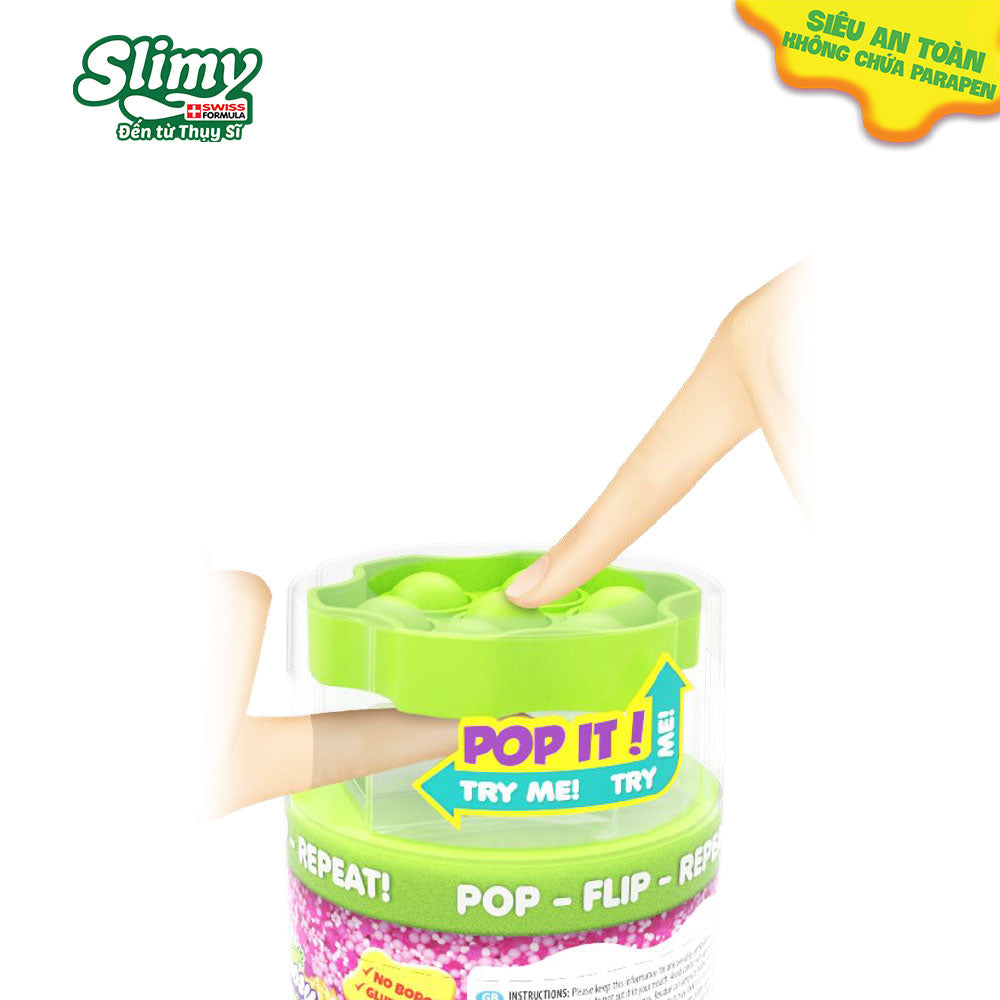 Đồ chơi sáng tạo Slimy Foam và Pop It cực giải trí Xanh SLIMY 32701