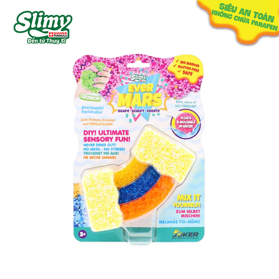 Slime xốp trộn hạt thủy tinh lấp lánh nhiều màu Set Vàng SLIMY 38052