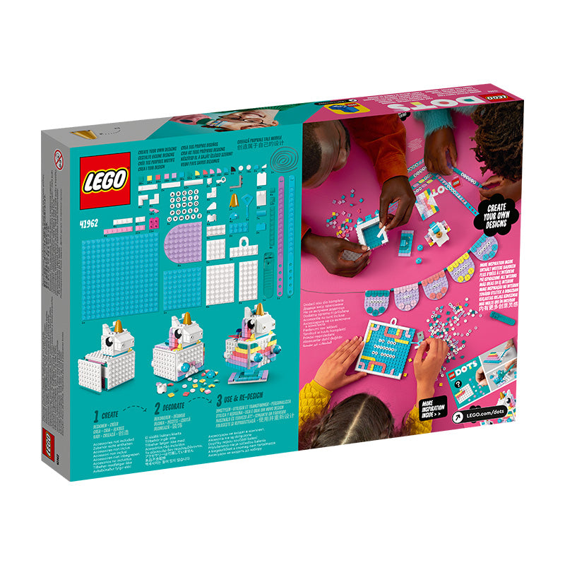 Đồ Chơi Lắp Ráp Hộp Đựng Trang Trí Kỳ Lân Đáng Yêu LEGO DOTS 41962