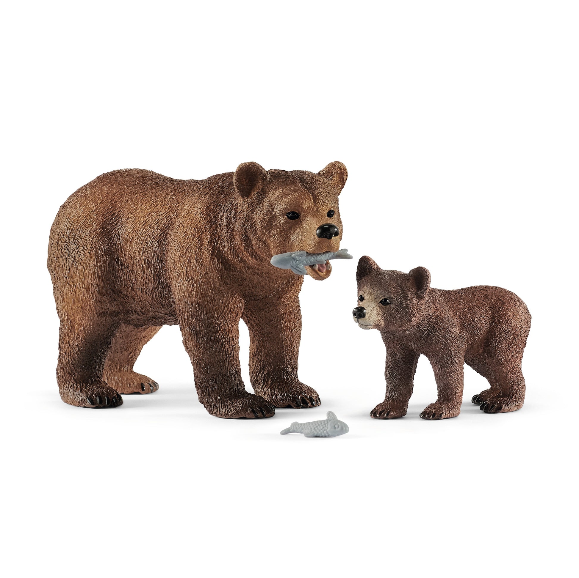 Đồ Chơi Mô Hình Mẹ Con Gấu Xám Schleich 42473