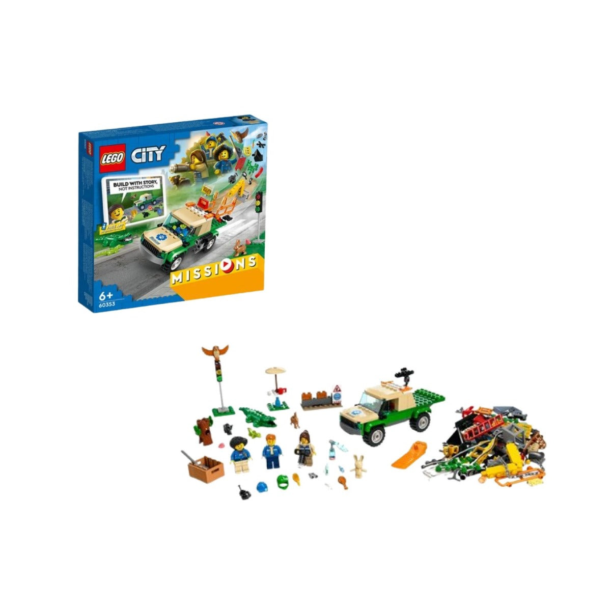 Đồ Chơi Lắp Ráp Nhiệm Vụ Giải Cứu Động Vật Hoang Dã Lego City 60353