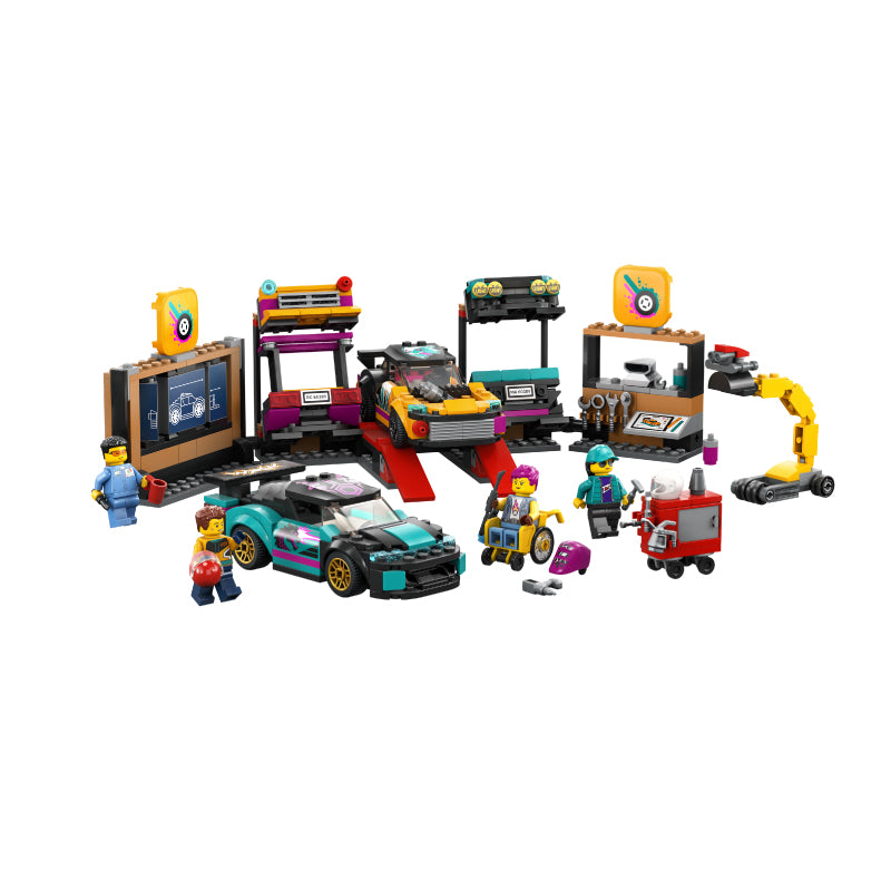 Đồ Chơi Lắp Ráp Trạm Ga-Ra Nâng Cấp Xe Đua LEGO CITY 60389