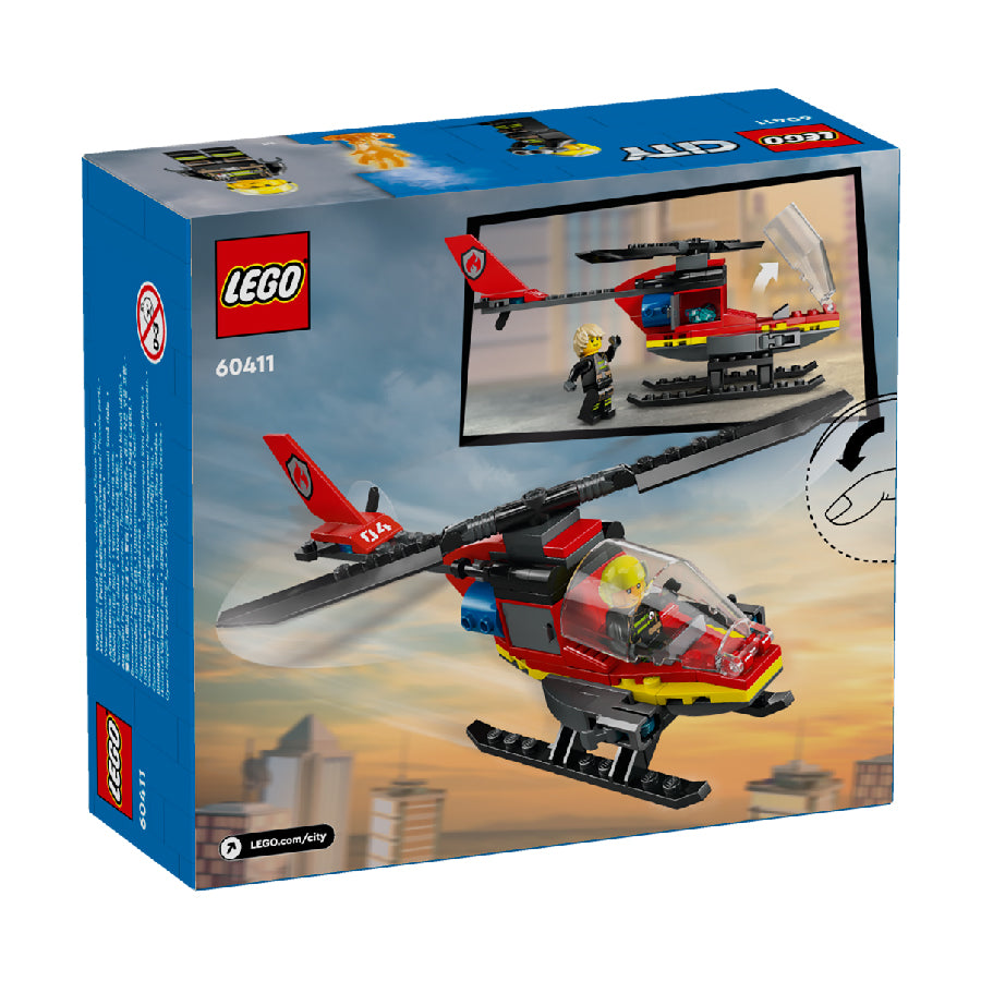 Đồ chơi lắp ráp Trực thăng cứu hỏa LEGO CITY 60411