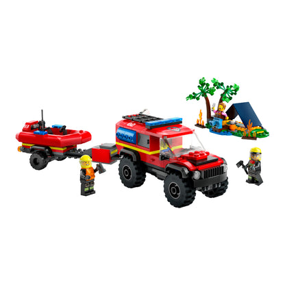 Đồ chơi lắp ráp Xe và tàu cứu hỏa chuyên dụng LEGO CITY 60412