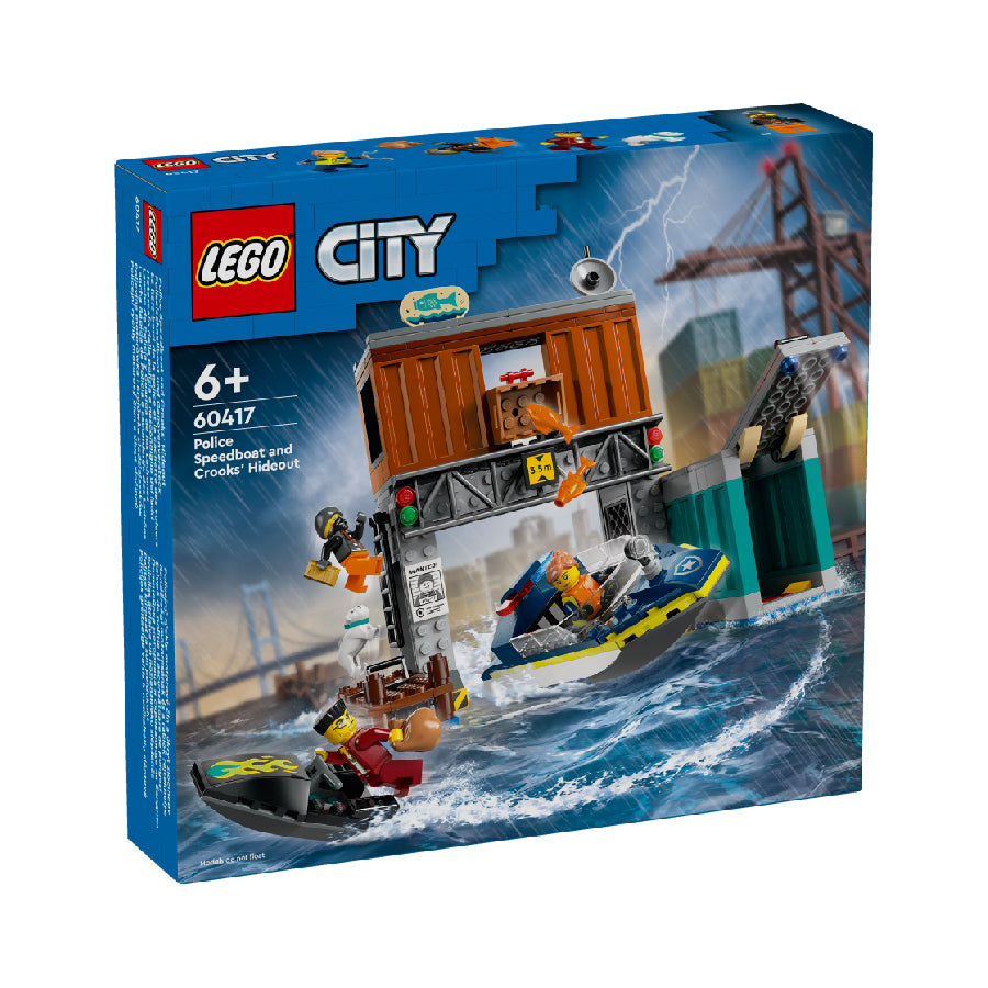 Đồ Chơi Lắp Ráp Tàu Cảnh Sát Và Hang Ổ Tội Phạm LEGO CITY 60417