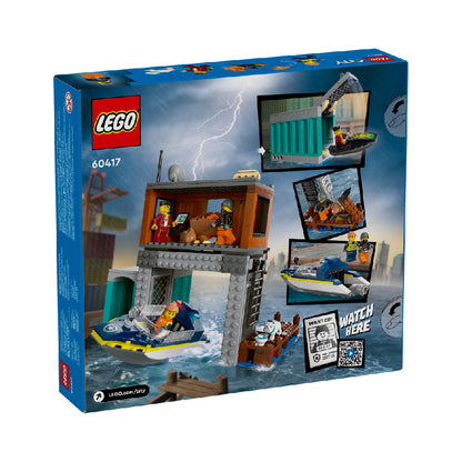 Đồ chơi lắp ráp Tàu cảnh sát và hang ổ tội phạm LEGO CITY 60417
