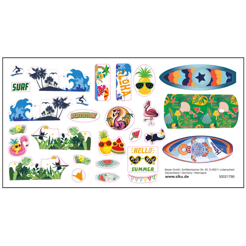 Mini Countryman Car Model with Summer Pattern Sticker SIKU 6507