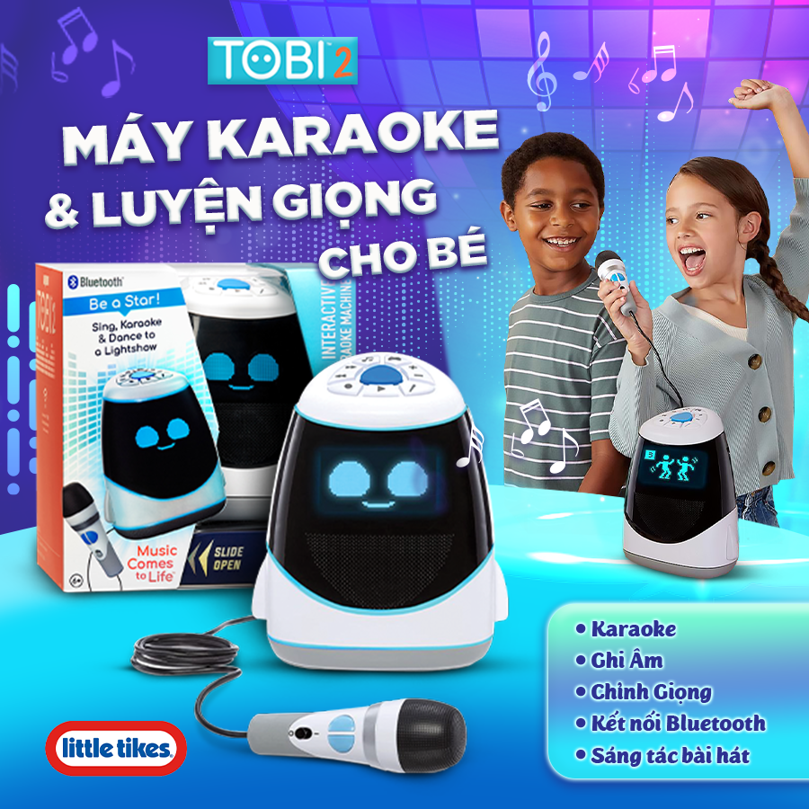 Máy karaoke Tobi kết nối Bluetooth cho bé LITTLE TIKES 657566C