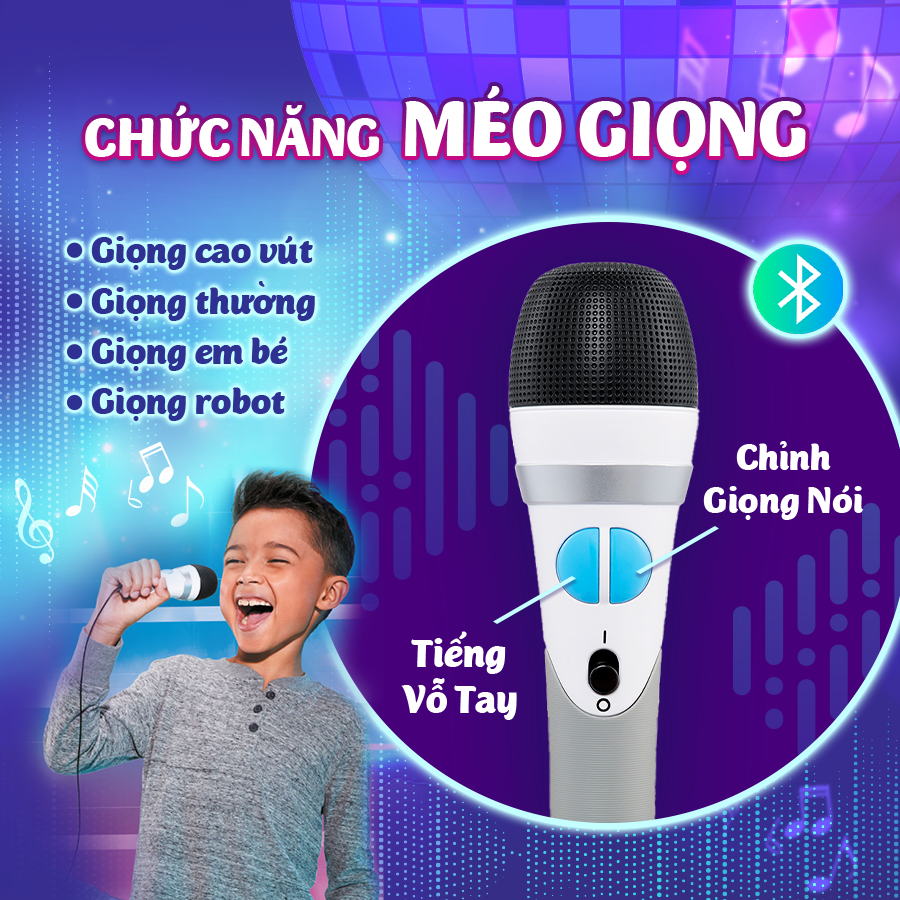 Máy karaoke Tobi kết nối Bluetooth cho bé