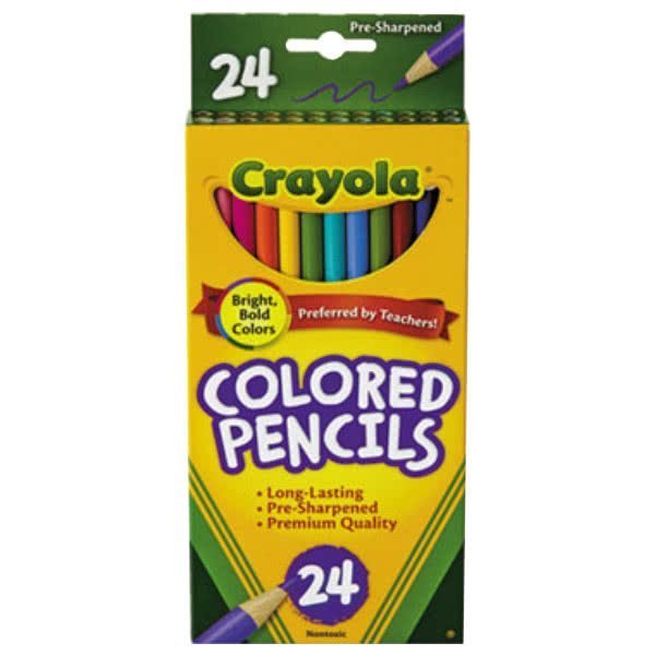 Bút chì 24 màu dạng dài CRAYOLA 684024