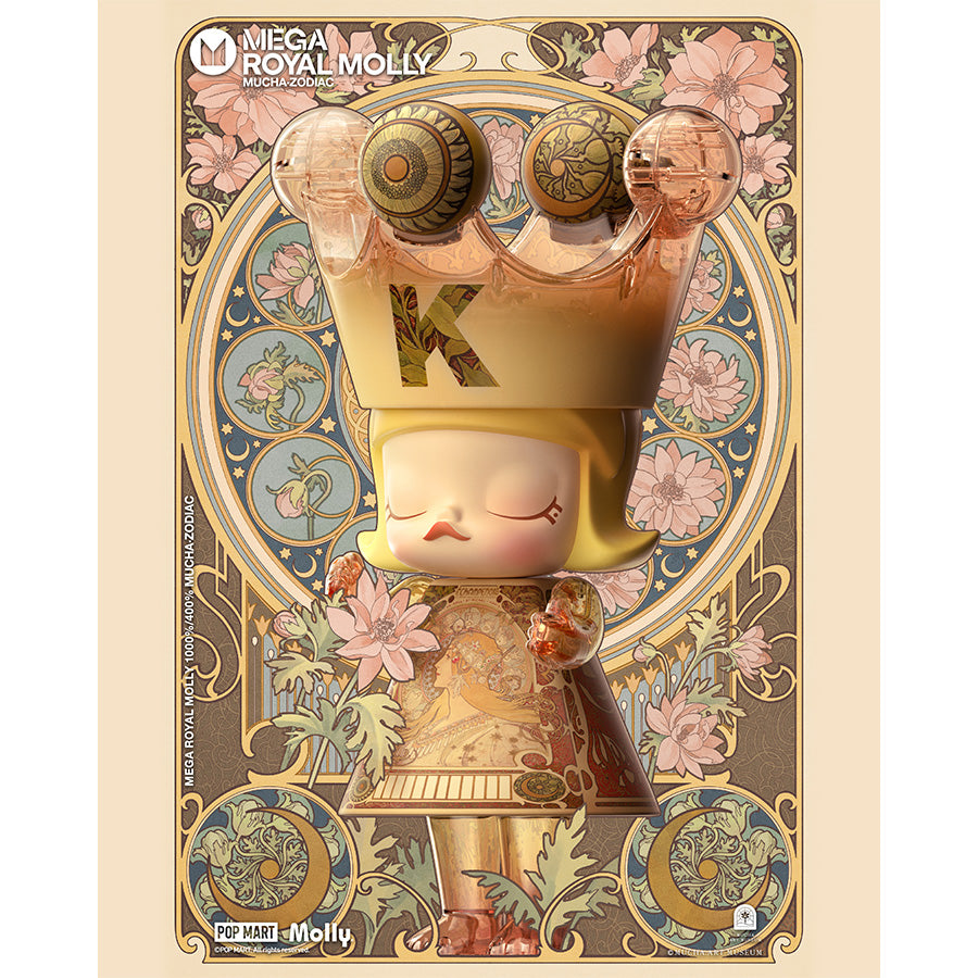 Mega Royal Molly Model 400% Mucha Zodiac POP MART 6941848220981