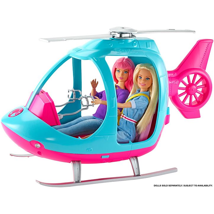 Búp bê Barbie vi vu cùng trực thăng