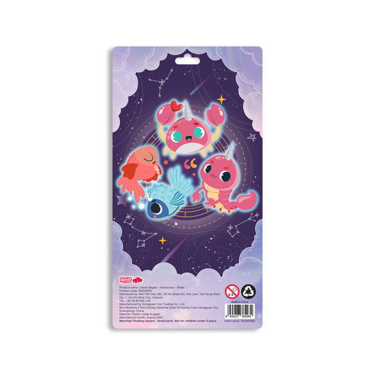 Unicorn Horoscope Badge - Water CLEVERHIPPO BADGE05