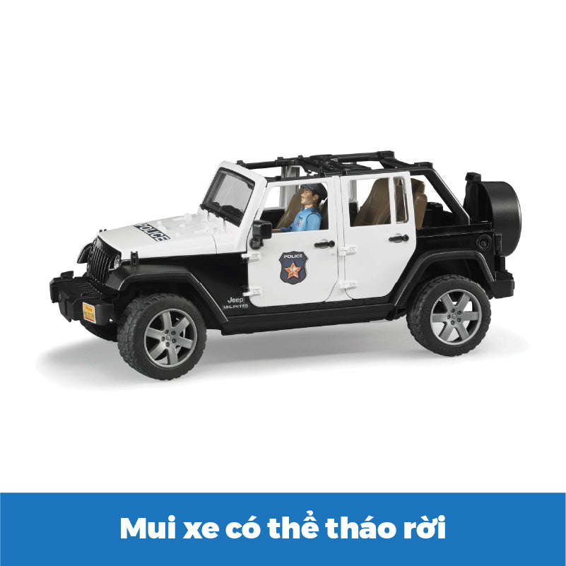 Đồ chơi mô hình tỷ lệ 1:16 xe cảnh sát Jeep và người BRUDER BRU02526