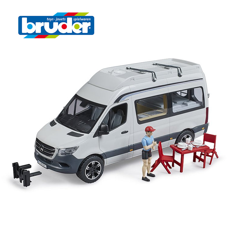 Đồ chơi mô hình tỷ lệ 1:16 xe cắm trại Mercedes với tài xế BRUDER BRU02672