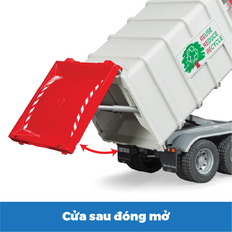 Đồ chơi dạng mô hình theo tỷ lệ thu nhỏ 1:16 Xe rác MAN TGS BRUDER BRU03761