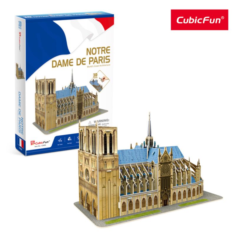 Đồ chơi trẻ em xếp hình 3D: Nhà Thờ Đức Bà Paris PUZZLES C242H