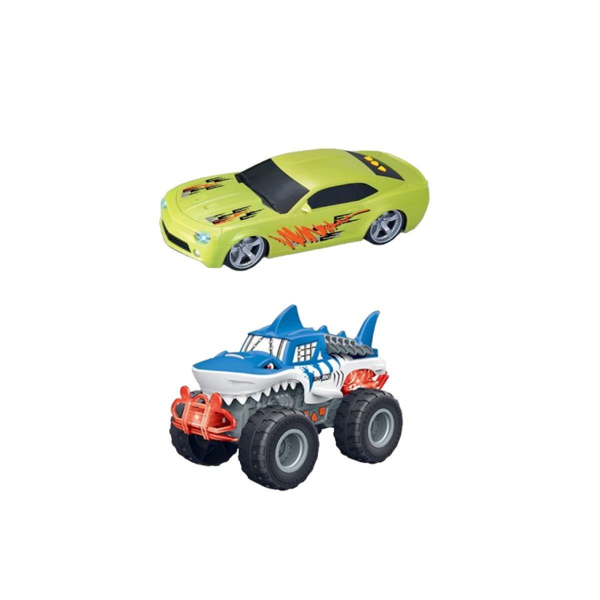 Combo Xe Cá Mập Và Xe Thể Thao Có Đèn Và Âm Thanh VECTO CB-VT2386-VT55881