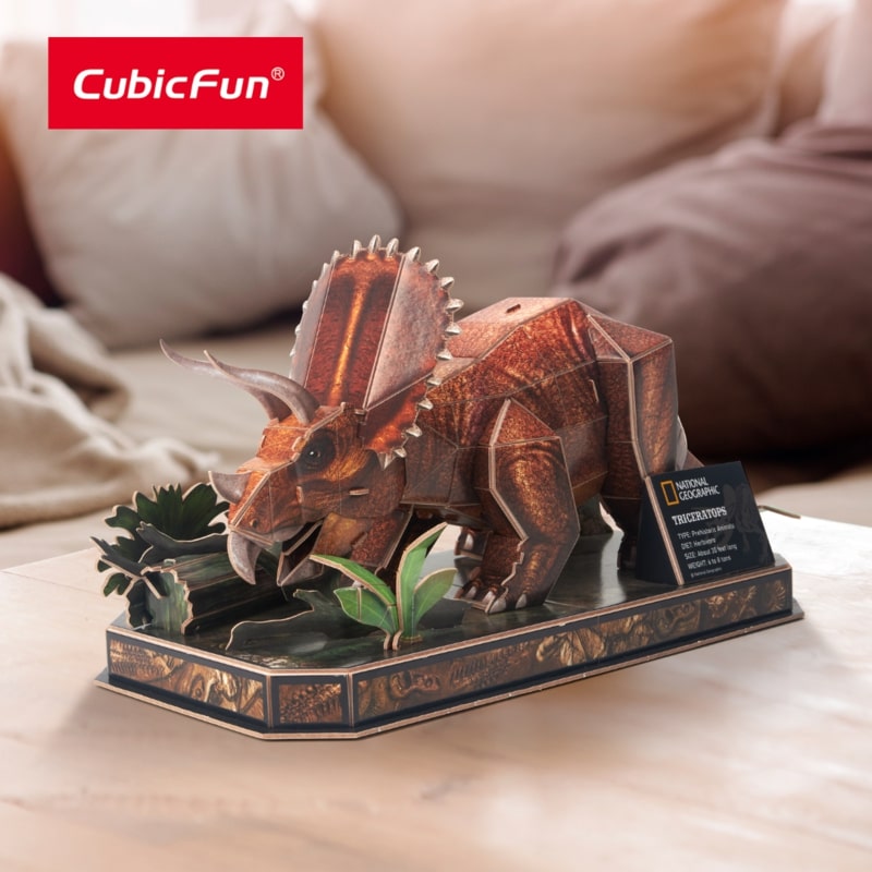 Đồ chơi trẻ em xếp hình 3D Nat Geo: Khủng long Triceratops