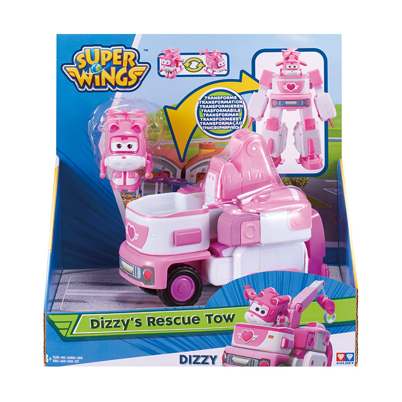 Transforming robot combined with small rescue vehicle - Dizzy Tornado SUPERWINGS EU720314