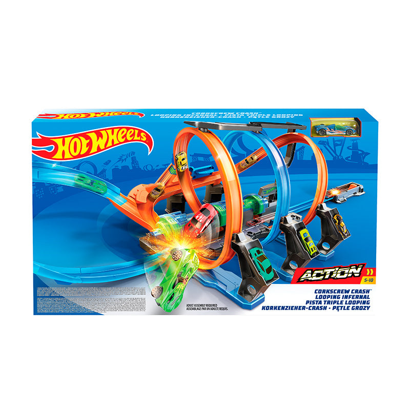 Bộ đường đua Hot Wheels siêu xoắn ốc HOT WHEELS FTB65