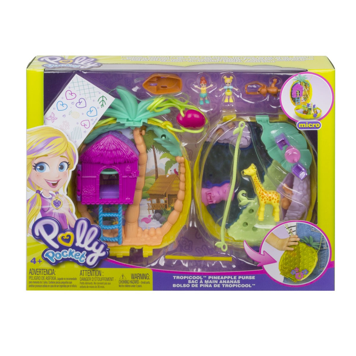 Playset Polly Pocket Bolsa De Piña Bolsas De Polly Pocket Boneca