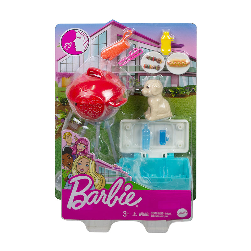 Bộ phòng chơi mini Barbie BBQ Tiệc Nướng Ngoài Trời BARBIE GRG75